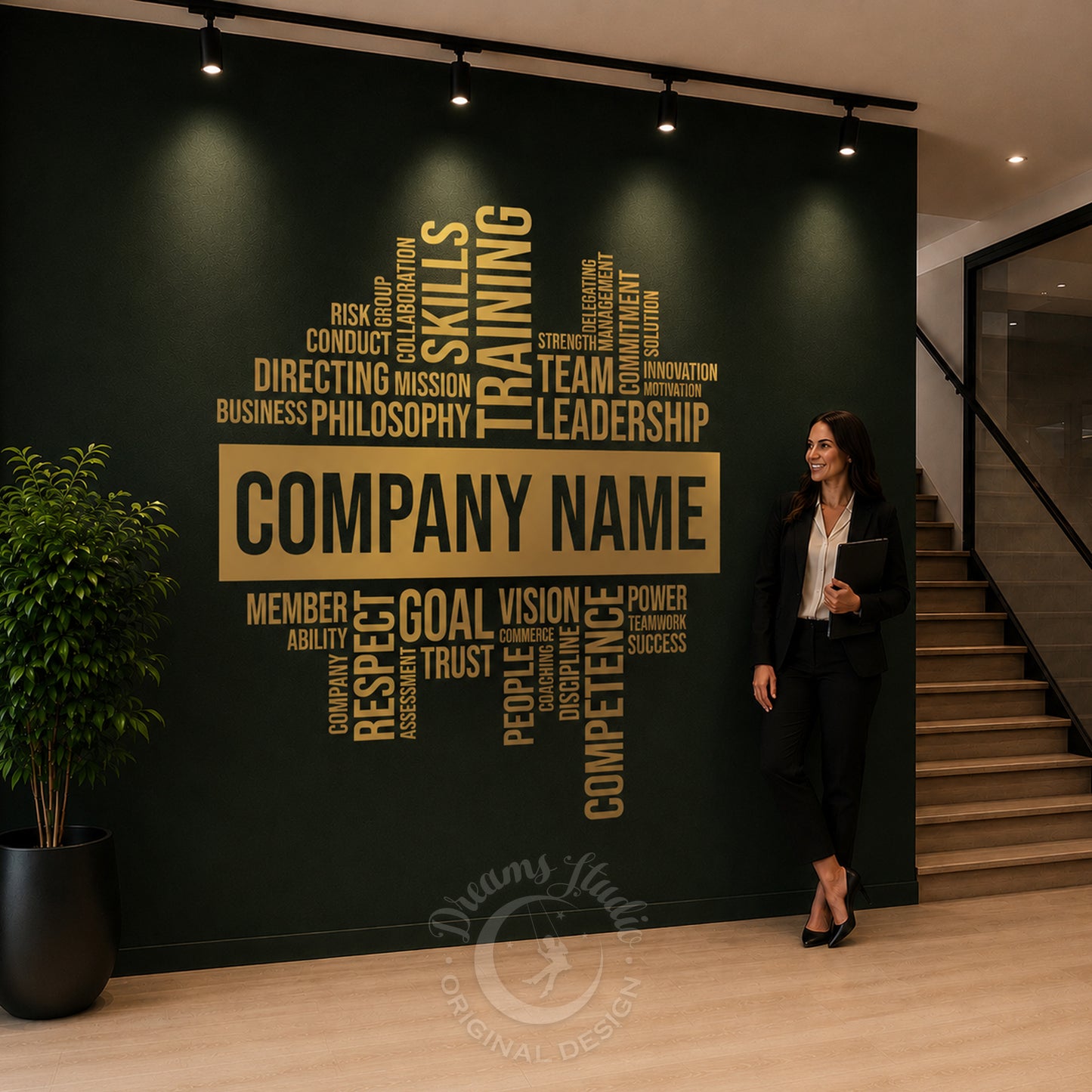 Personalized Office Wall Vinyl Decal motivational, inspirational