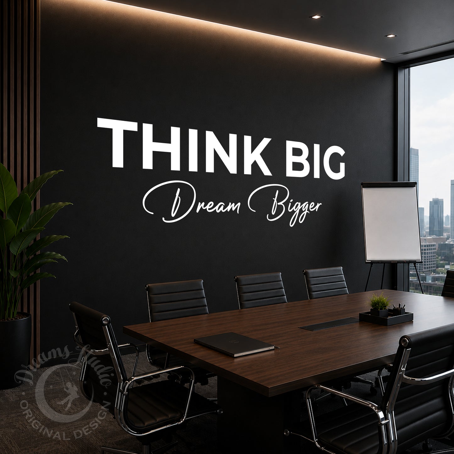 Think Big, Dream Bigger Office Wall Decal – Motivational Vinyl Decal