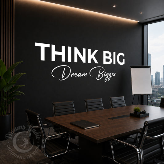 Think Big, Dream Bigger Office Wall Decal – Motivational Vinyl Decal