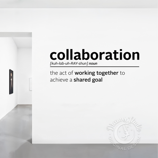 Collaboration Wall Decal, Dictionary Definition Office Wall Art