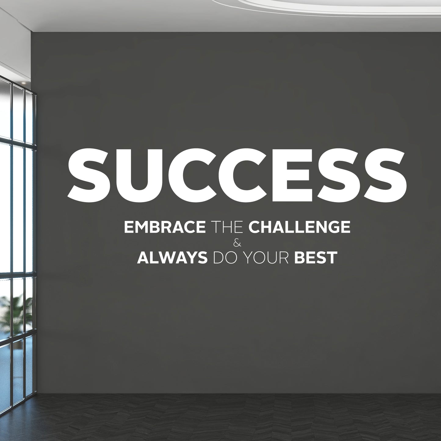 Success Office Wall Decal, Motivational Inspirational Quote