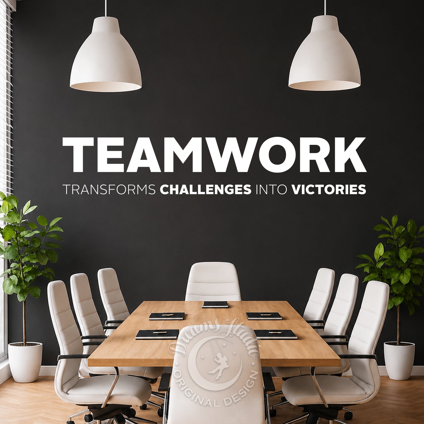 Teamwork Office Wall Decal, Motivational Vinyl Art