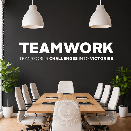 Teamwork Office Wall Decal, Motivational Vinyl Art