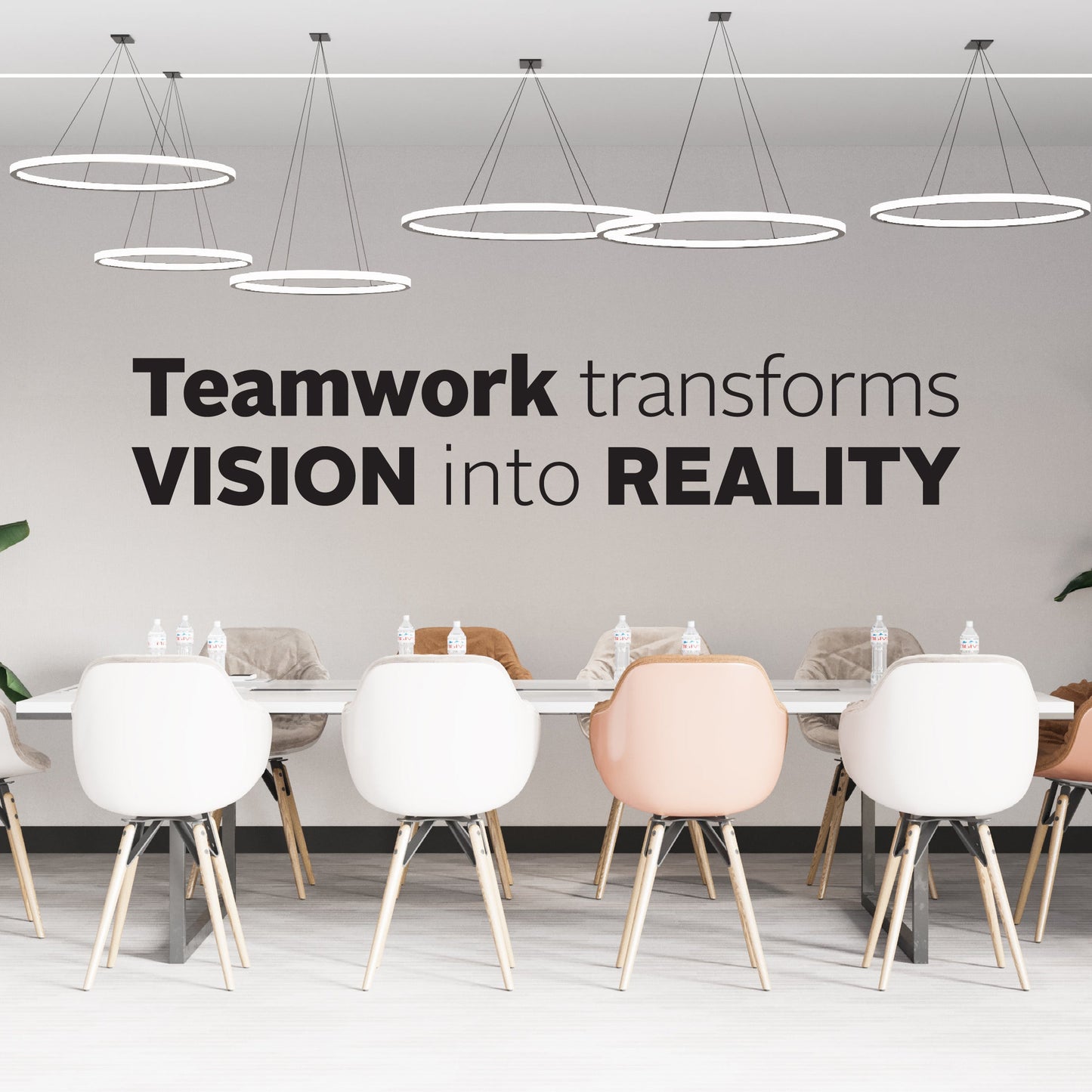 Teamwork Vision Vinyl Wall Decal, Motivational Office Decor
