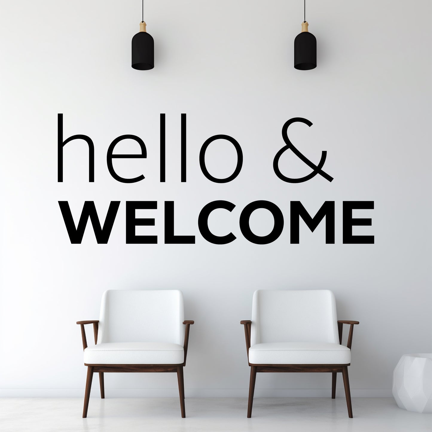 Wall Vinyl Decal "Hello & Welcome"