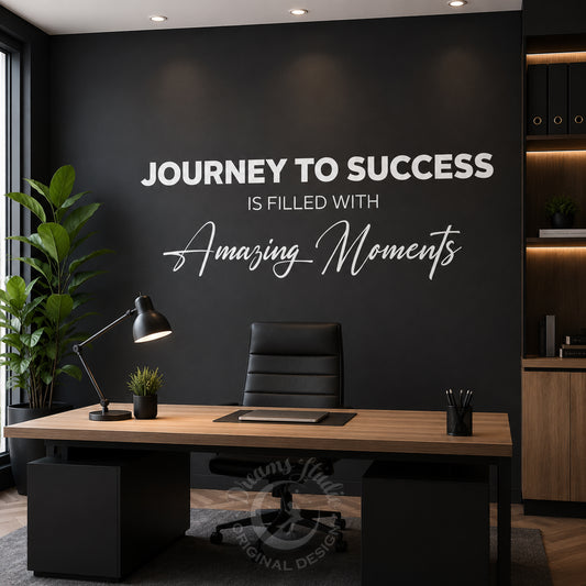 Office Wall Vinyl Decal: Inspirational Quote - Journey to Success