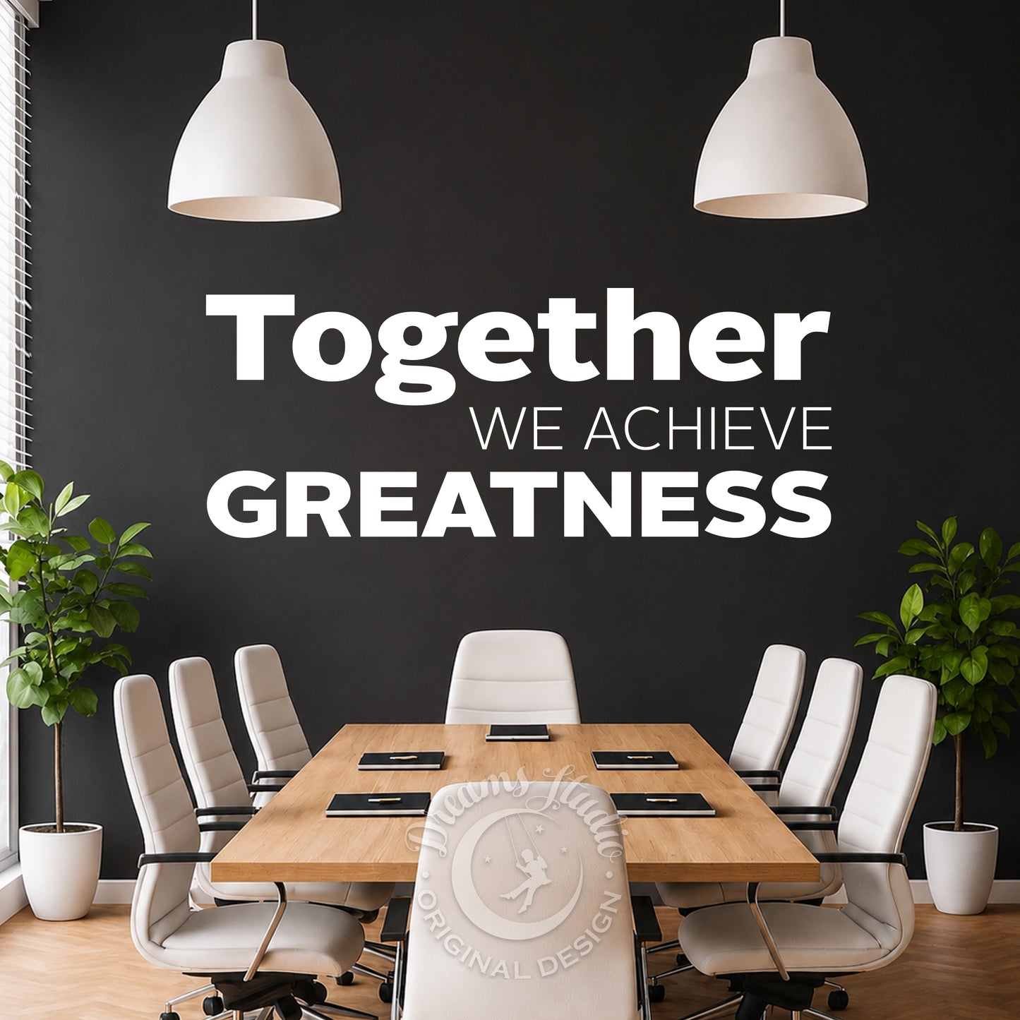 Motivational Office Wall Decal: "Together We Achieve Greatness"