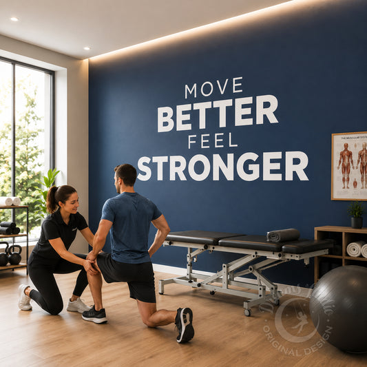 Move Better Feel Stronger Wall Decal, Physical Therapy Gym Wall Art