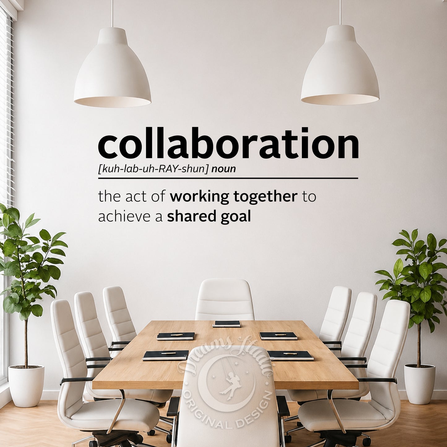 Collaboration Wall Decal, Dictionary Definition Office Wall Art