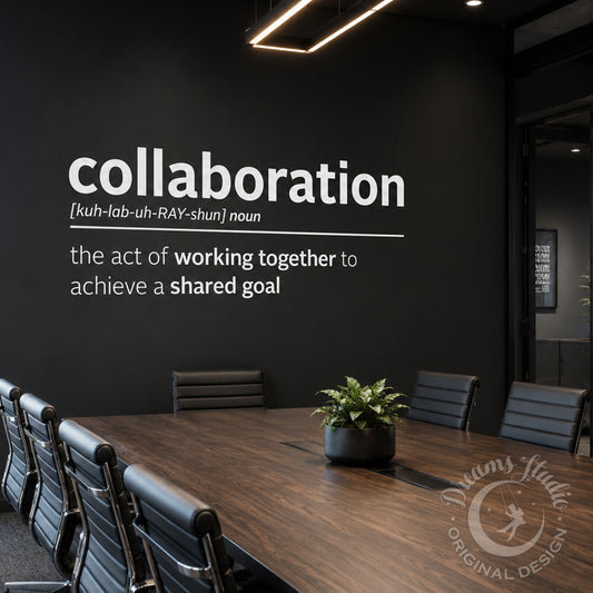 Collaboration Wall Decal, Dictionary Definition Office Wall Art