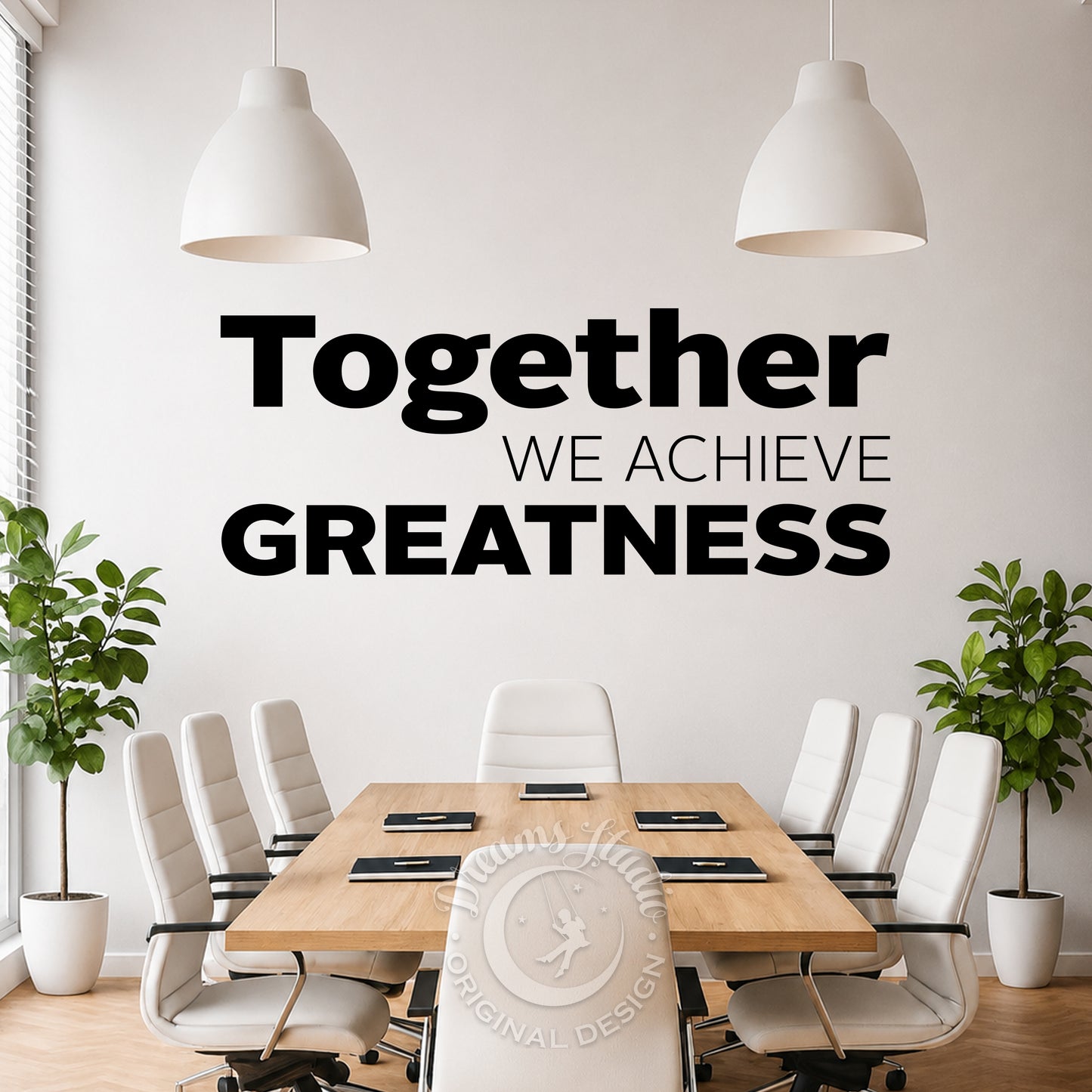 Motivational Office Wall Decal: "Together We Achieve Greatness"
