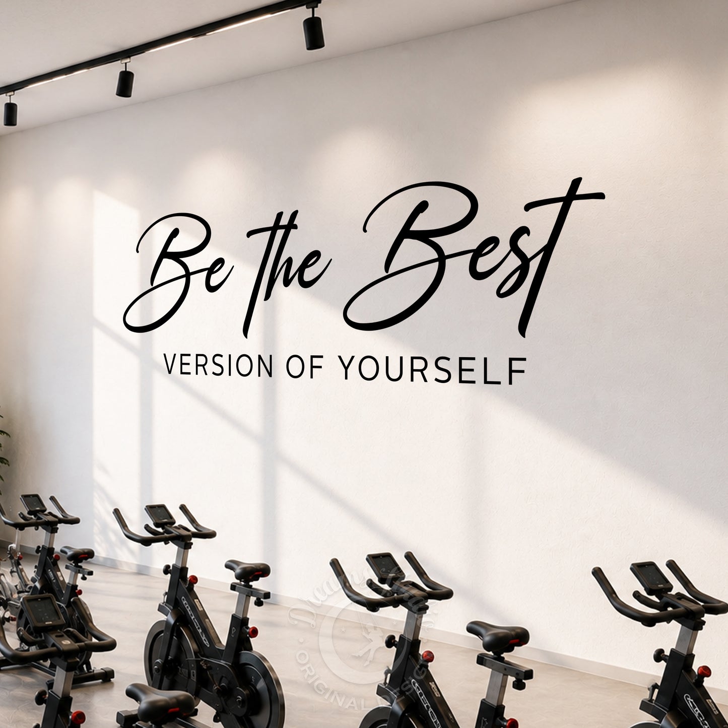 Motivational Gym Wall Decal for Women "Be the best version of yourself", Pilates Studio Quote