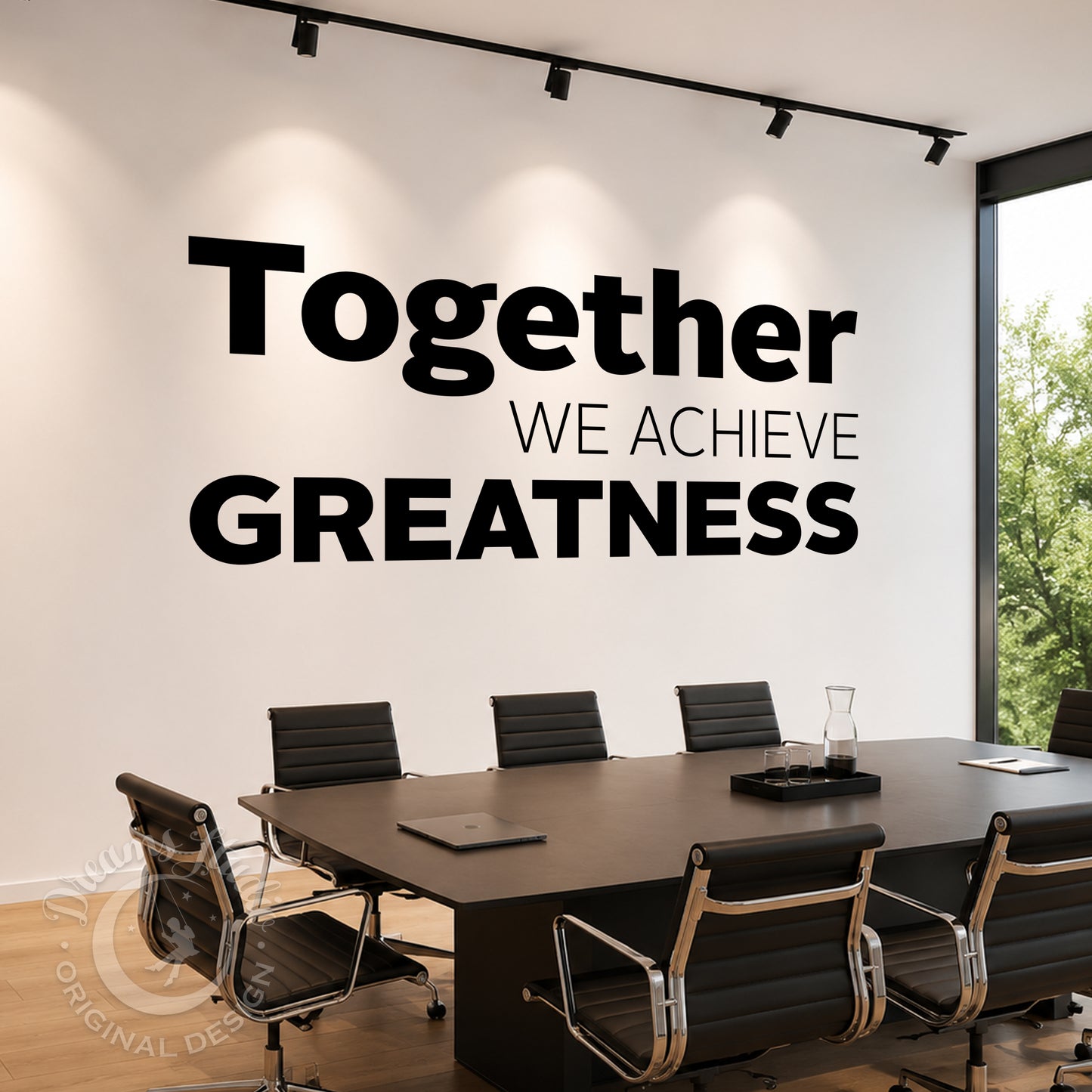 Motivational Office Wall Decal: "Together We Achieve Greatness"