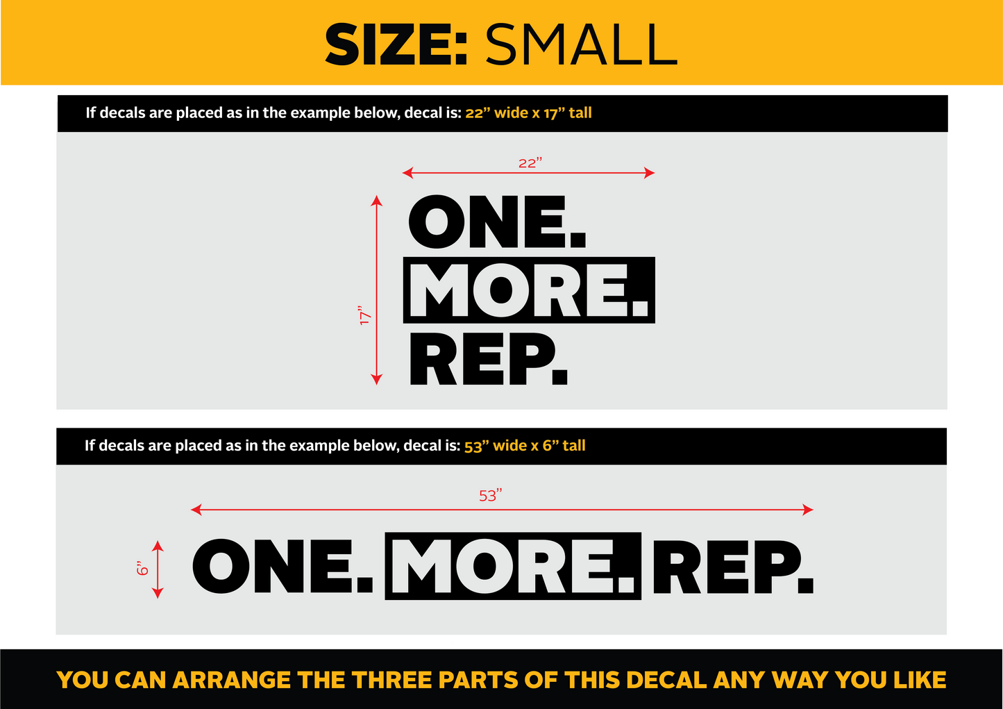 Gym Wall Vinyl Decal - "One More Rep" Motivational Fitness Quote