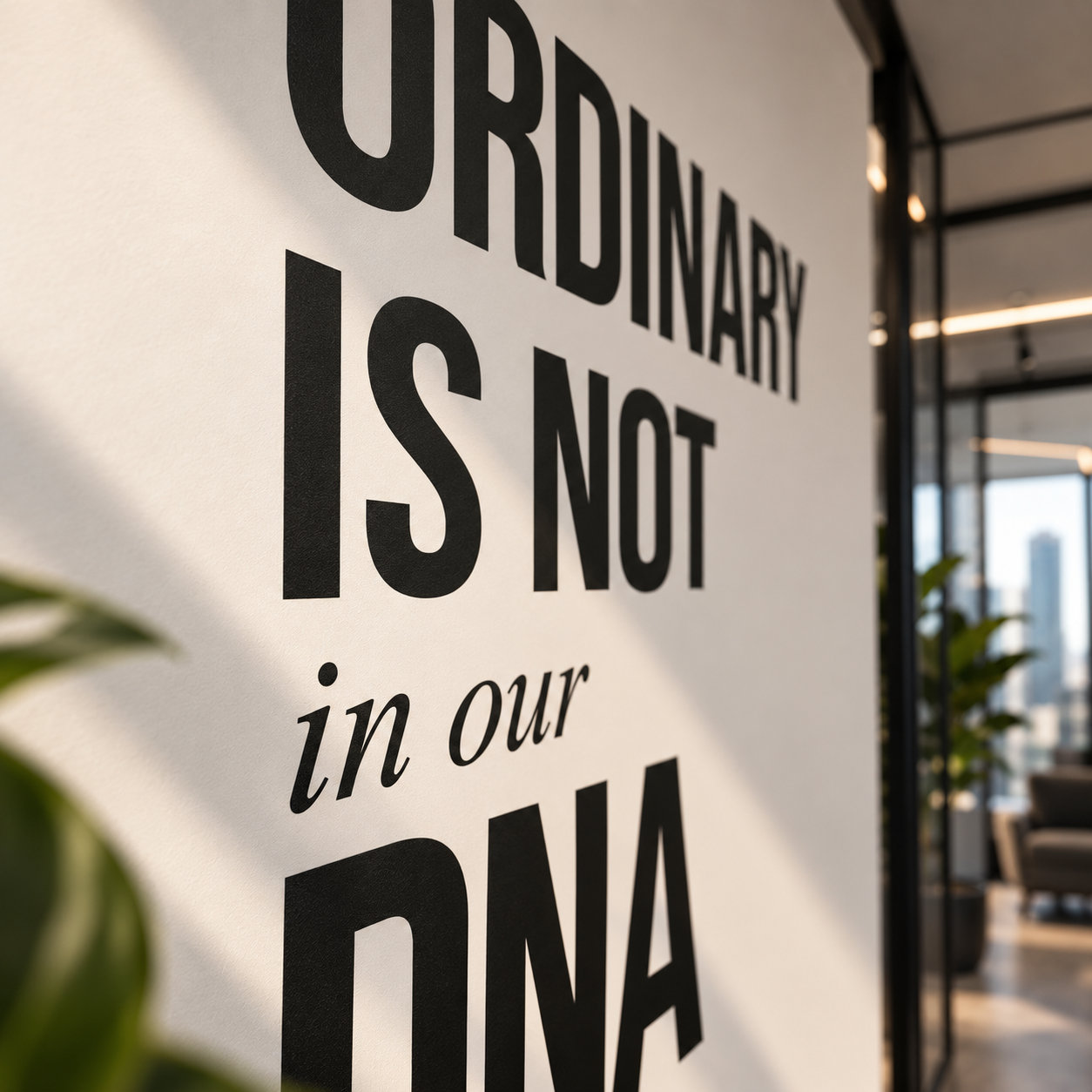 Ordinary Is Not in Our DNA – Office Wall Decal