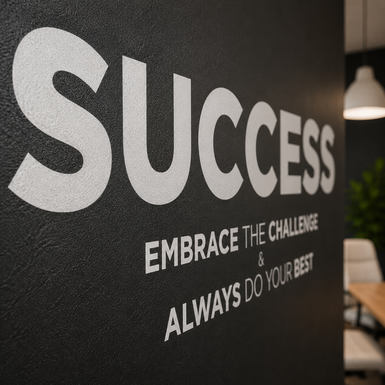 Success Office Wall Decal, Motivational Inspirational Quote