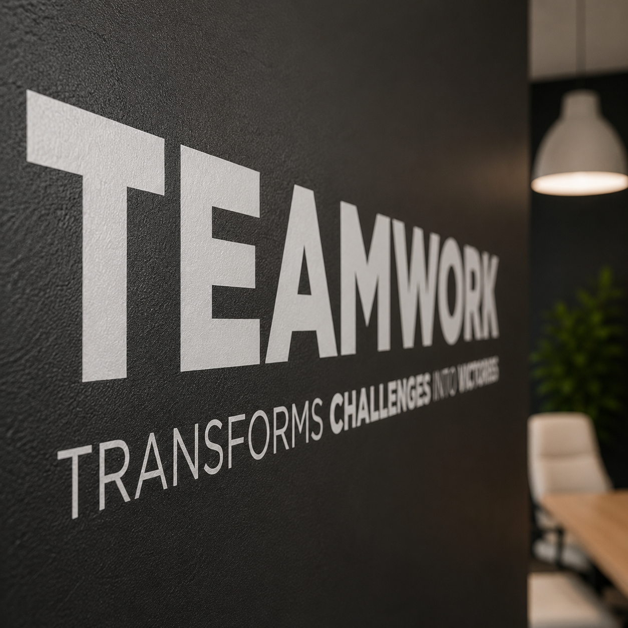 Teamwork Office Wall Decal, Motivational Vinyl Art