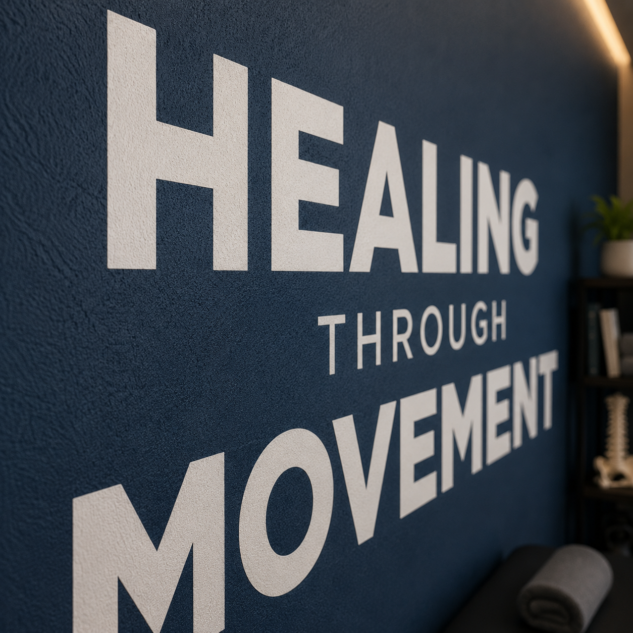 Healing Through Movement Gym Wall Decal, Physical Therapy Office Wall Art, Minimal Wellness Decor
