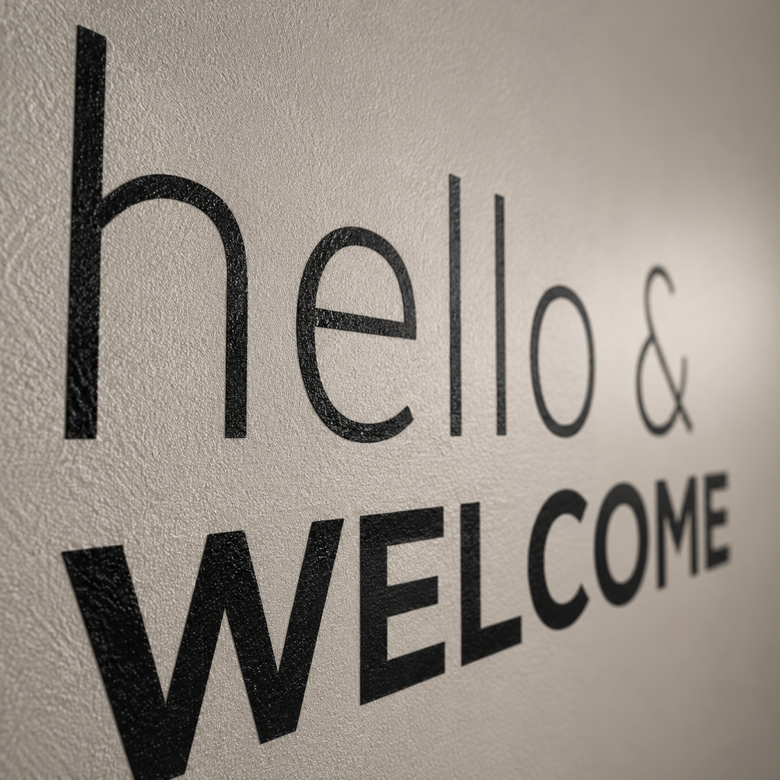 Wall Vinyl Decal "Hello & Welcome"