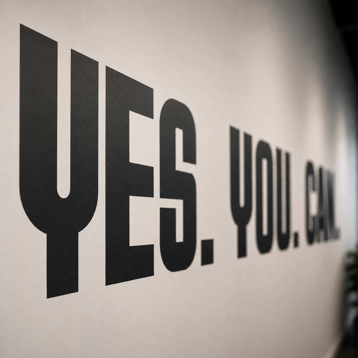 Gym Wall Vinyl Decal - Motivational "Yes. You. Can."